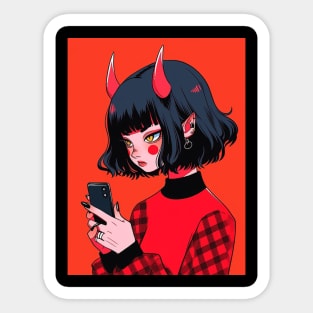 Demon anime girl Sticker